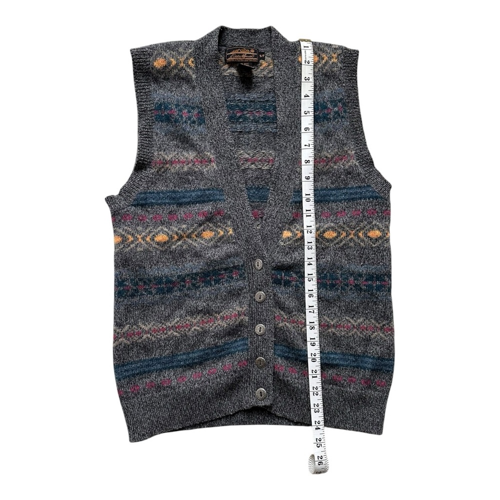 Eddie Bauer Gray Patterned Vest - image 5